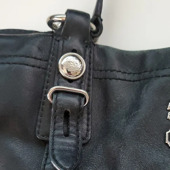 Coach Black Leather Handbag - Picture 3 of 7